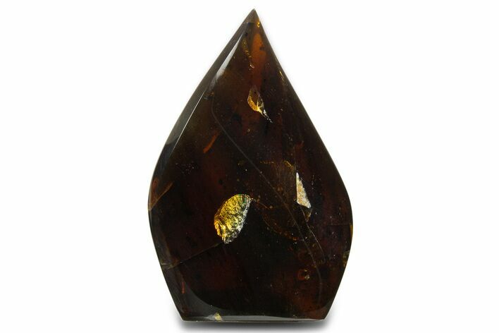 Polished Indonesian Blue Amber Flame #338020